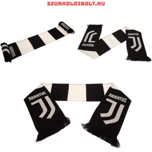 Juventus sál - fekete-fehér csíkos, kötött szurkolói Juve sál