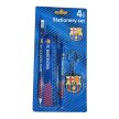 Hivatalos FC Barcelona 4 Részes Iskolai Írószer Szett Kulcstartóval