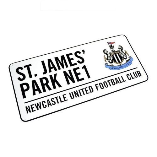 Newcastle United FC utca tábla - eredeti Newcastle utcanévtábla 