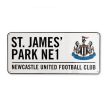 Newcastle United FC utca tábla - eredeti Newcastle utcanévtábla 