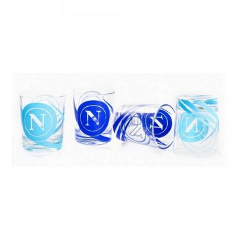 SSC Napoli felespohár szett - 4 db kupicás pohár Napoli szurkolóknak