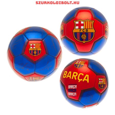 FC Barcelona "Signature" szurkolói labda -  a csapat tagjainak aláírásával, hivatalos FC Barelona ajándék