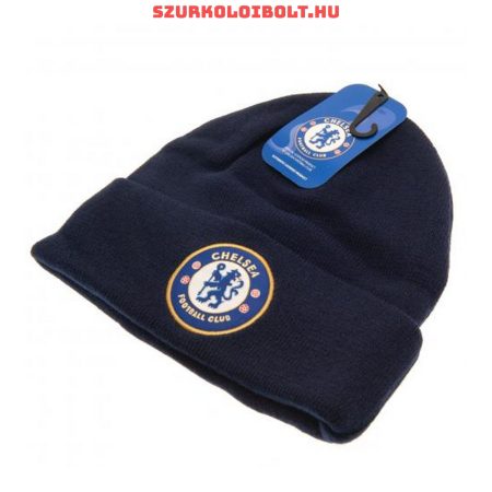 Chelsea FC kötött sapka - sötétkék színű Chelsea logóval