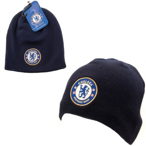 Chelsea FC sapka - sötétkék kötött sapka Chelsea logóval