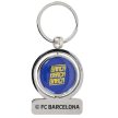 Hivatalos FC Barcelona Forgó Fém Kulcstartó – Ezüst Színű (50 x 40 mm)