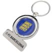 Hivatalos FC Barcelona Forgó Fém Kulcstartó – Ezüst Színű (50 x 40 mm)