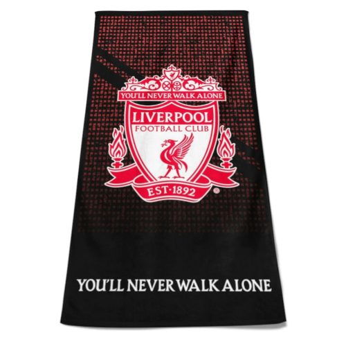 Liverpool FC címeres strandtörölköző – 100% pamut, LFC hálós dizájn