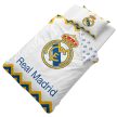 Hivatalos Real Madrid Pamut Ágyneműhuzat Garnitúra – 140x200 cm, Fehér-Cikcakkmintás Dizájn