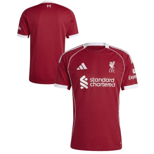 Liverpool FC hazai mez, vörös színben