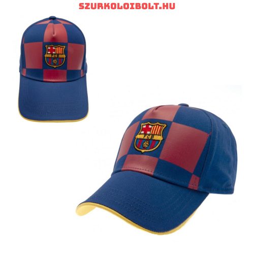 FCB Supporter - FC Barcelona kockás baseball sapka - hivatalos klubtermék