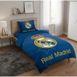 Hivatalos Real Madrid Pamut Ágyneműhuzat Garnitúra – 140x200 cm, Kék Csillagos Dizájn