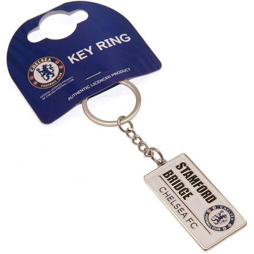 Chelsea FC kulcstartó (fehér fém utcatábla) - eredeti, hivatalos klubtermék