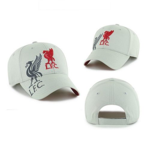 Liverpool FC Szürke Baseball Sapka, Vörös Liverbird Címerrel, Hivatalos Szurkolói Termék