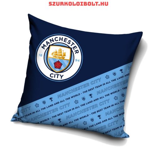 Manchester City kispárna (38x38 cm) - eredeti, hivatalos ajándéktárgy! 