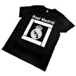 Real Madrid fekete póló fehér logóval és felirattal