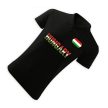 Hungary / Magyarország póló - Magyarország szurkolói ingnyakú / galléros póló (fekete)
