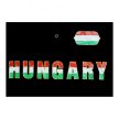 Hungary / Magyarország póló - Magyarország szurkolói ingnyakú / galléros póló (fekete)