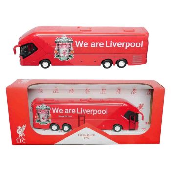 Liverpool FC csapatbusz - fém Pool modell busz (20 cm)