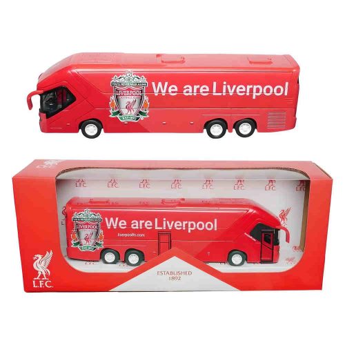 Liverpool FC csapatbusz - fém Pool modell busz (20 cm)