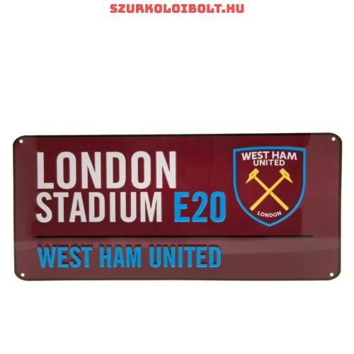West Ham United tábla - eredeti Hammers utcatábla