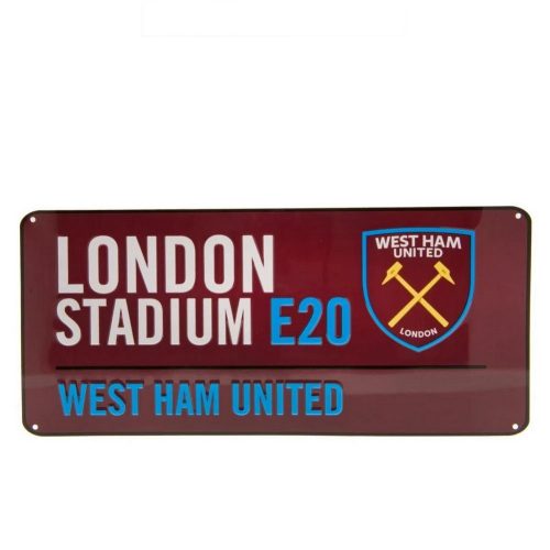 West Ham United tábla - eredeti Hammers utcatábla