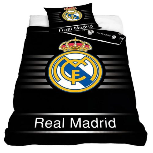 Hivatalos Real Madrid Fekete Pamut Ágyneműhuzat Garnitúra – 140x200 cm