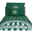 FTC címeres ágynemű garnitúra – háromrészes Ferencváros szett, 100% pamut, zöld-fehér ágynemű cipzárral