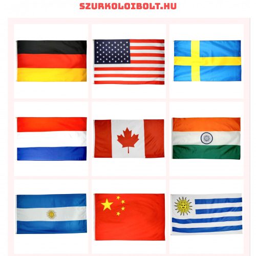 Válogatott óriás zászló - válogatottak nemzeti zászlói 150*90 cm (kérjük válasszon a legördülő menüből)