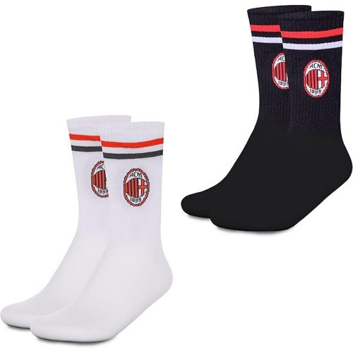 AC Milan  2 zoknis szett - fekete és fehér színben, csapatlogóval