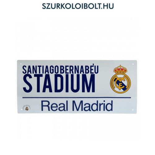 Real Madrid utca tábla (fehér) - eredeti, hivatalos klubtermék