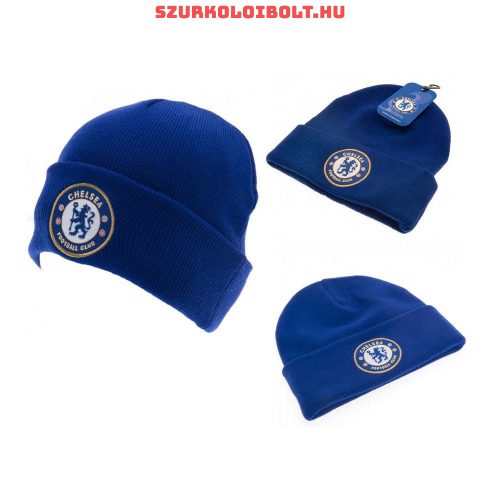 Chelsea FC kötött sapka - kék színű Chelsea logóval