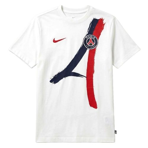 Hivatalos Nike Paris Saint-Germain (PSG) Pamut Póló – Fehér, Vendégmez Inspirálta