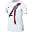 Hivatalos Nike Paris Saint-Germain (PSG) Pamut Póló – Fehér, Vendégmez Inspirálta