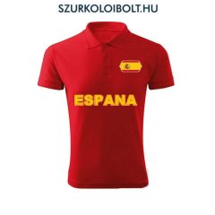   Spanyol póló -  szurkolói ingnyakú / galléros póló (piros)