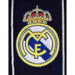Hivatalos Real Madrid CF Szőtt Szurkolói Sál – Sötétkék, Fehér Csíkokkal és Címerrel