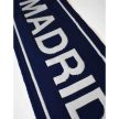 Hivatalos Real Madrid CF Szőtt Szurkolói Sál – Sötétkék, Fehér Csíkokkal és Címerrel