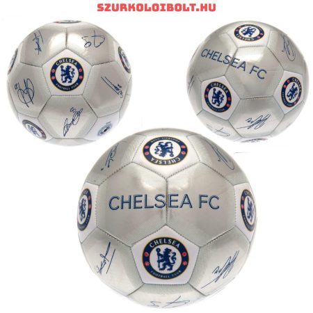 Chelsea FC "Silver Signature" labda - normál (5-ös méretű) Chelsea szurkolói  focilabda a csapat tagjainak aláírásával