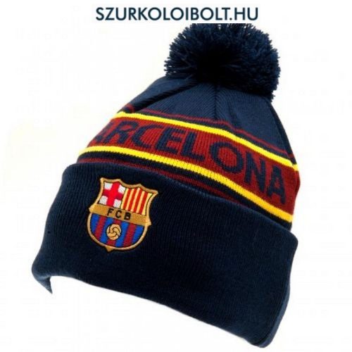 FC Barcelona szurkolói kötött bojtos sapka - hivatalos FC Barcelona ajándék termék!