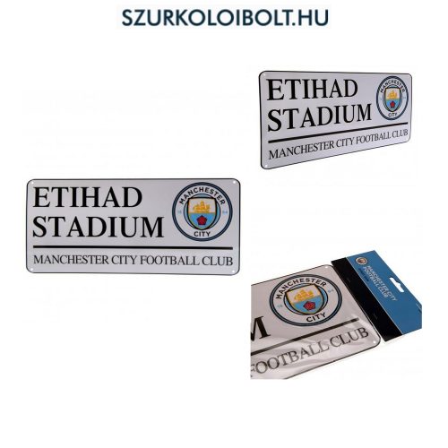 Manchester City FC utcanévtábla (kerek címeres) - eredeti, hivatalos klubtermék