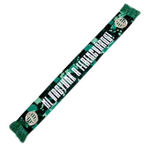 Ferencváros vékony sál - zöld-fehér Fradi sál (Terepmintás, Ferencváros felirattal )