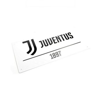   Juventus utca tábla (fehér) - eredeti, hivatalos klubtermék