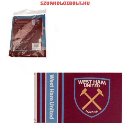 West Ham United csíkos zászló - eredeti WHU klubtermék