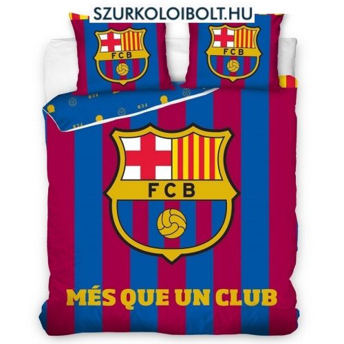 Kétszemélyes Barcelona szurkolói ágynemű garnitúra / szett (csíkos) - FCB - eredeti, hivatalos szurkolói termék