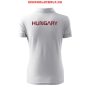 Hungary / Magyarország női póló - Magyarország szurkolói ingnyakú / galléros női póló (fehér)