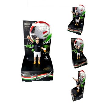   Magyarország Szurkolói Figura - Kézzel Festett, Élethű Design (Fekete pólós)