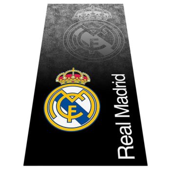   Hivatalos Real Madrid Fekete-Szürke Átmenetes Strandtörölköző – 70x140 cm
