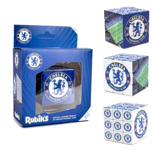 Chelsea FC Rubik Kocka – 3x3-as elosztású, Több Chelsea Képpel – Hivatalos Licencelt Termék