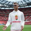 Hungary feliratos kapucnis pulóver (fehér) - magyar válogatott pulcsi (felnőtt)