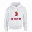 Hungary feliratos kapucnis pulóver (fehér) - magyar válogatott pulcsi (felnőtt)