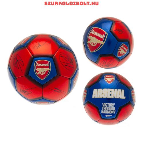 Arsenal FC "Signature" labda - normál (5-ös méretű) Arsenal címeres focilabda a csapat tagjainak aláírásával